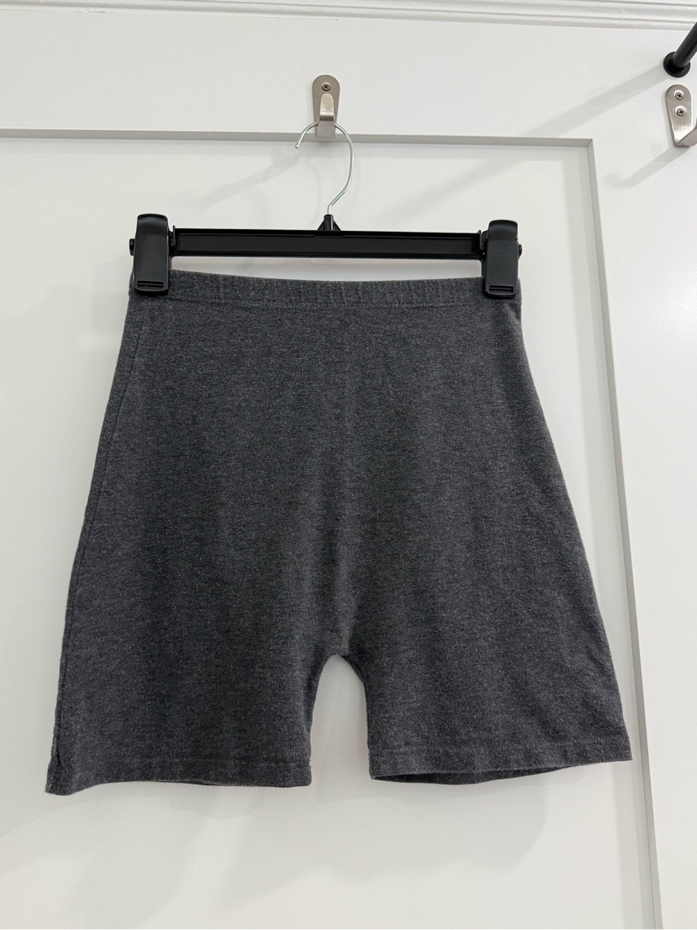 Brandy Melville Heather grey cotton high waisted bike shorts (fair)